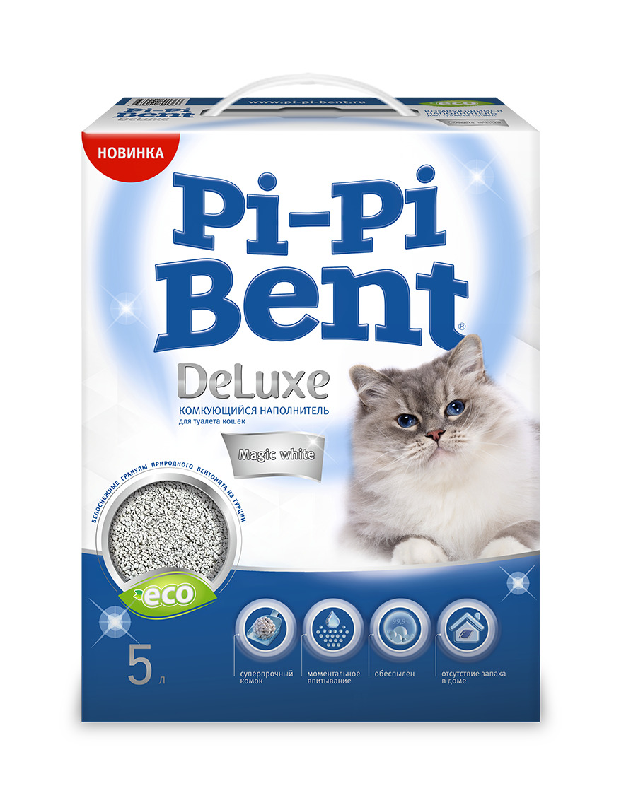 Комкующийся наполнитель "Делюкс Magic White"