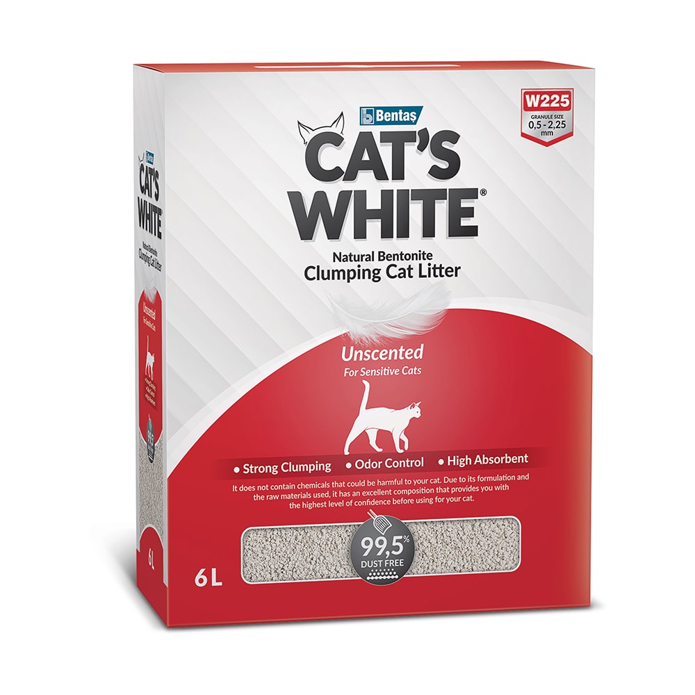 Cat's White BOX Natural наполнитель минеральный комкующийся (5 кг., 6 л.), размер 5 кг.