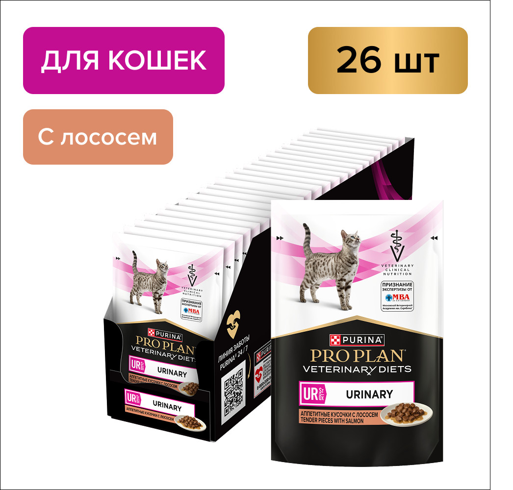 PRO PLAN VETERINARY DIETS UR ST/OX Urinary пауч при болезнях нижних отделов мочевыводящих путей