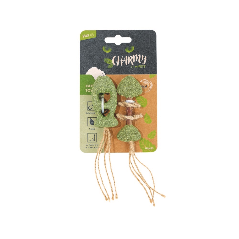M-Pets Charmy игрушка для кошек с кошачьей мятой рыбки (16 см.)