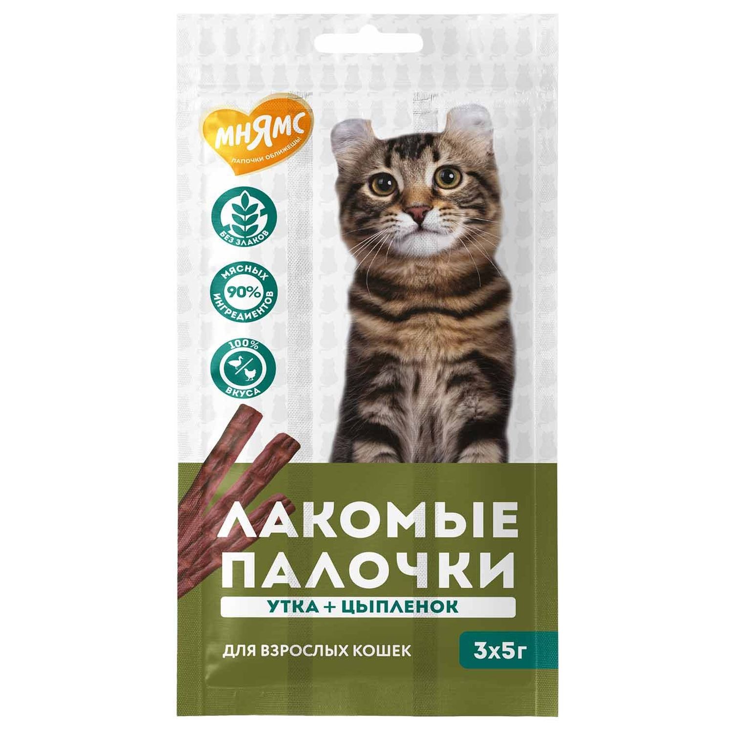 Мнямс лакомые палочки для кошек