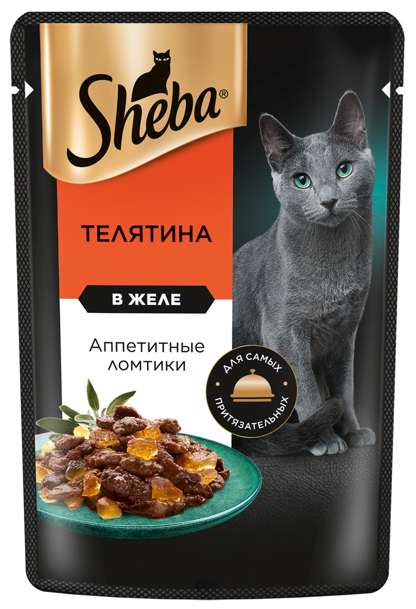 

Sheba Ломтики в соусе пауч для кошек (Телятина и язык, 75 г.)