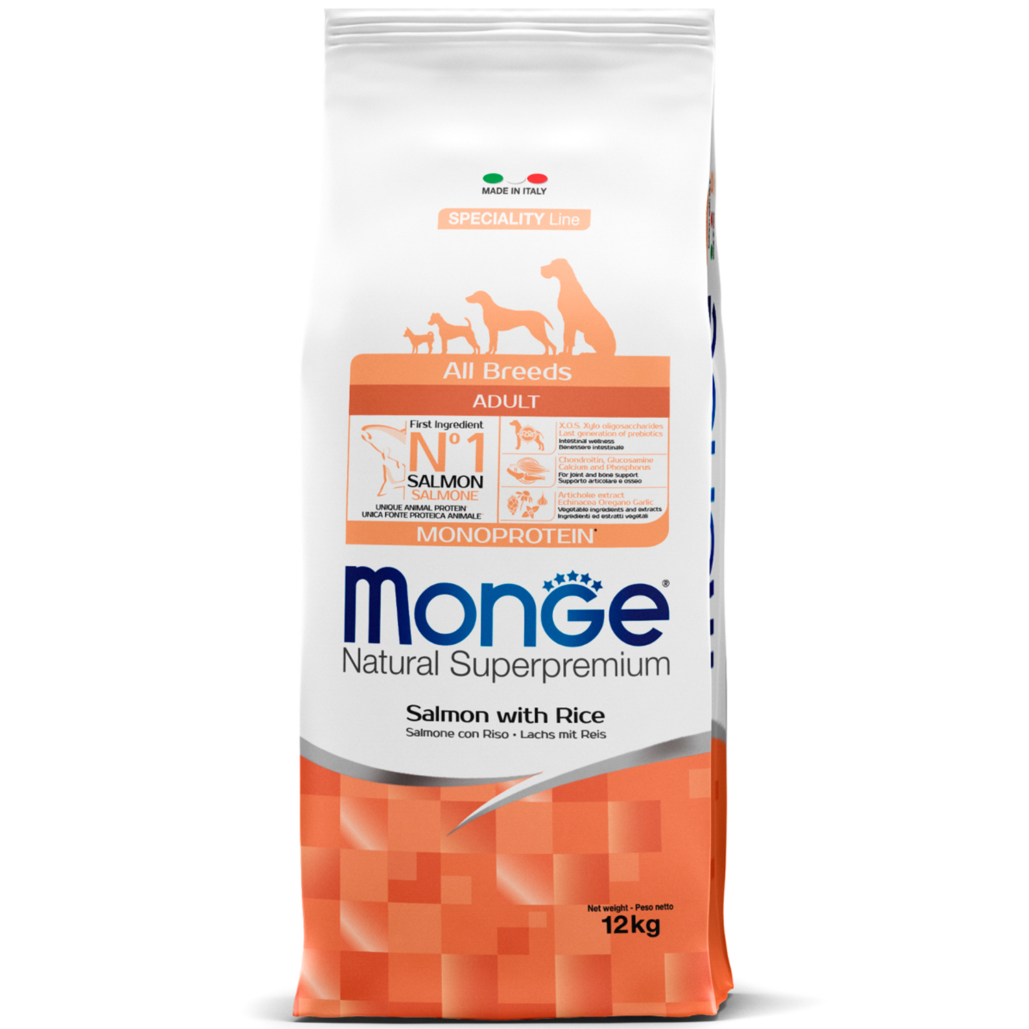 Monge Dog Speciality Salmone корм для взрослых собак всех пород (Лосось, 12 кг.)