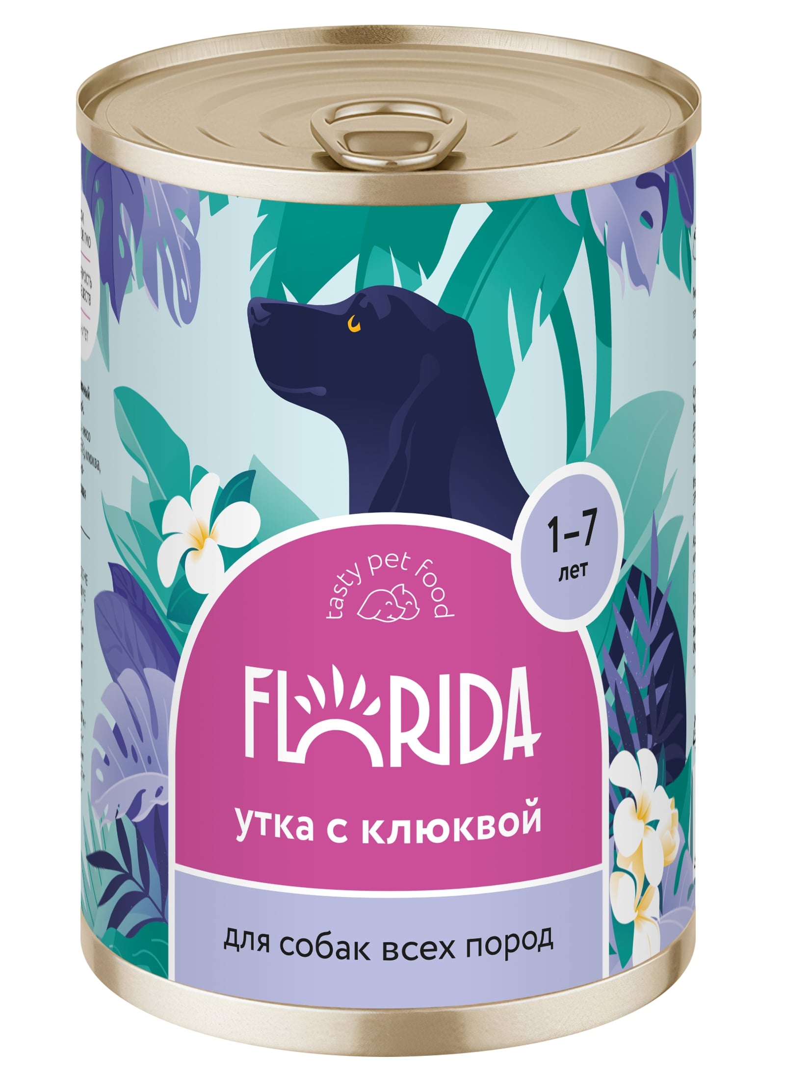 

Florida консервы для собак (Утка и клюква, 400 г.)