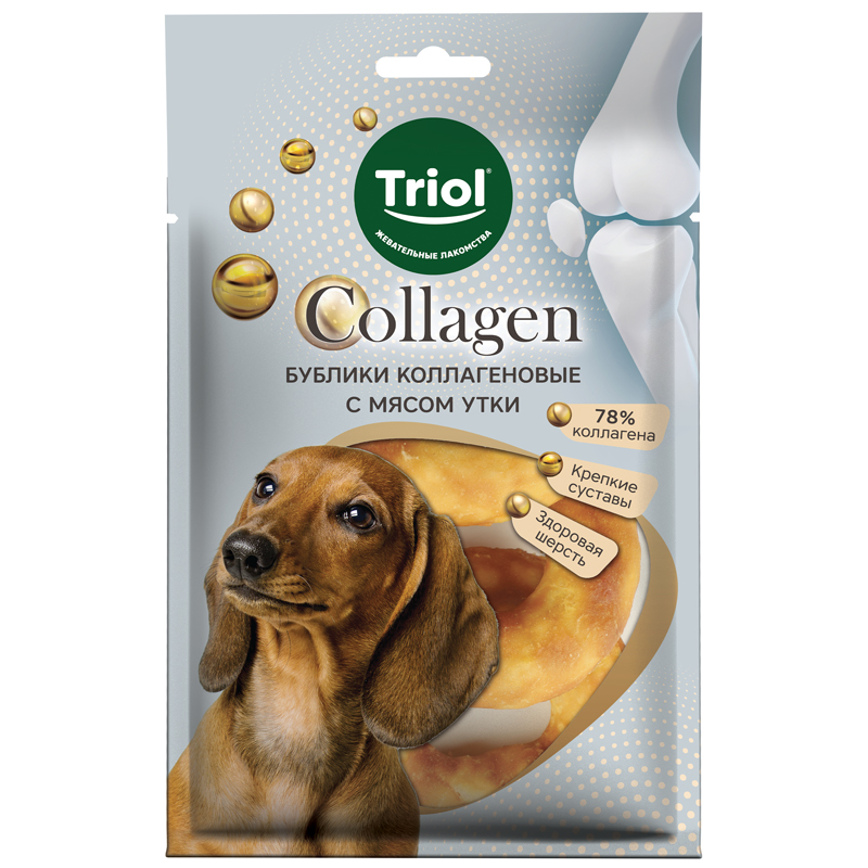 

Triol Collagen лакомство для собак Бублики коллагеновые (Утка, 80 г.)