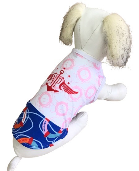 Pet Fashion Майка "Круиз" (Голубой, XL, Унисекс)