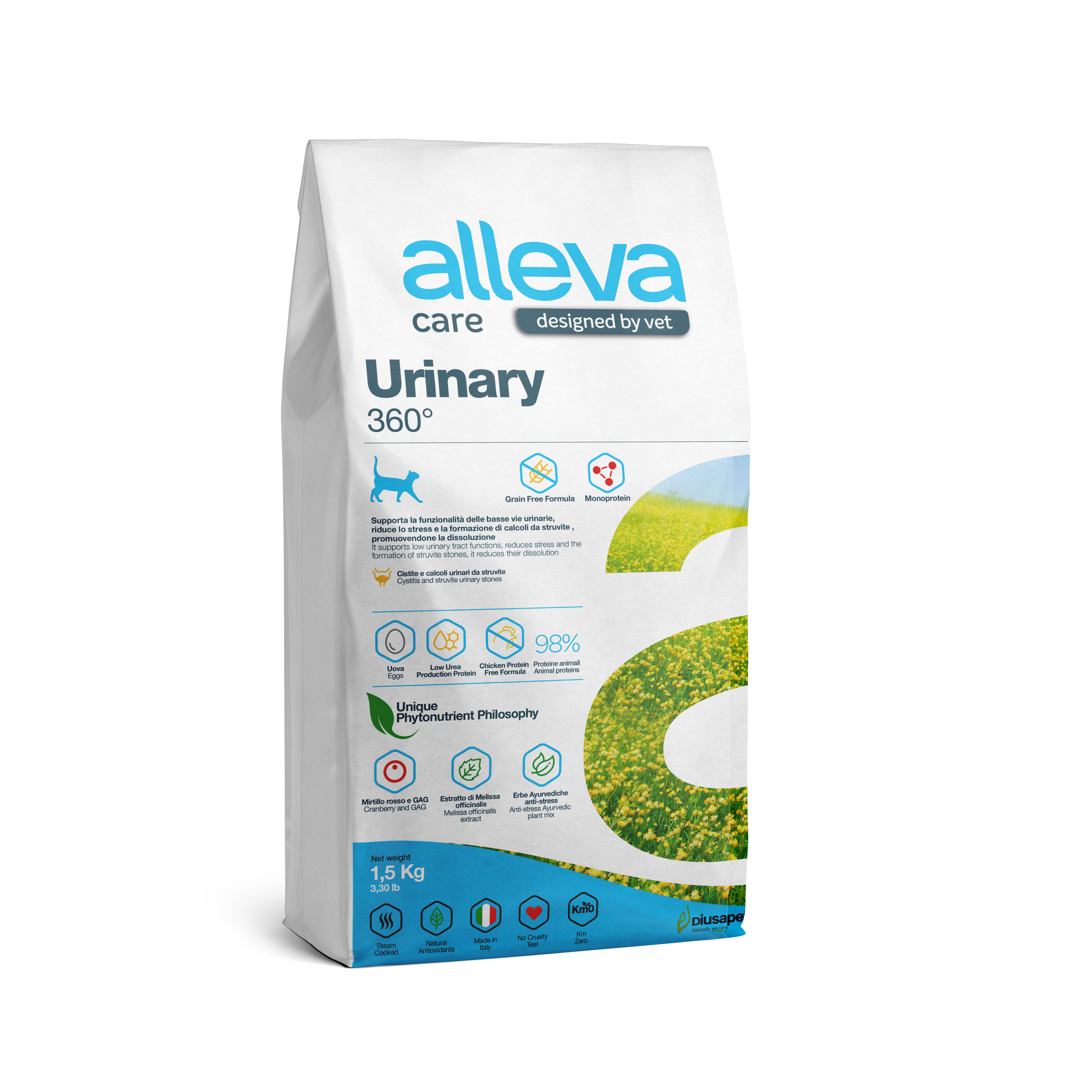 

Alleva Care Cat Urinary 360° корм для кошек при МКБ (Куриное яйцо, 1,5 кг.)