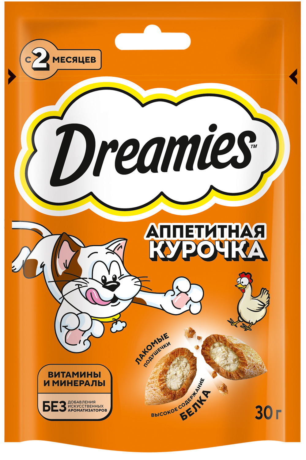 Dreamies лакомые подушечки (Курица, 30 г.)