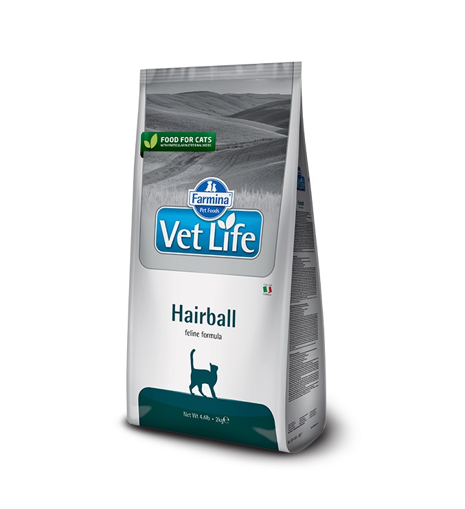 Vet Life Cat Hairball корм для выведения комочков шерсти у кошек (Диетический, 2 кг.)