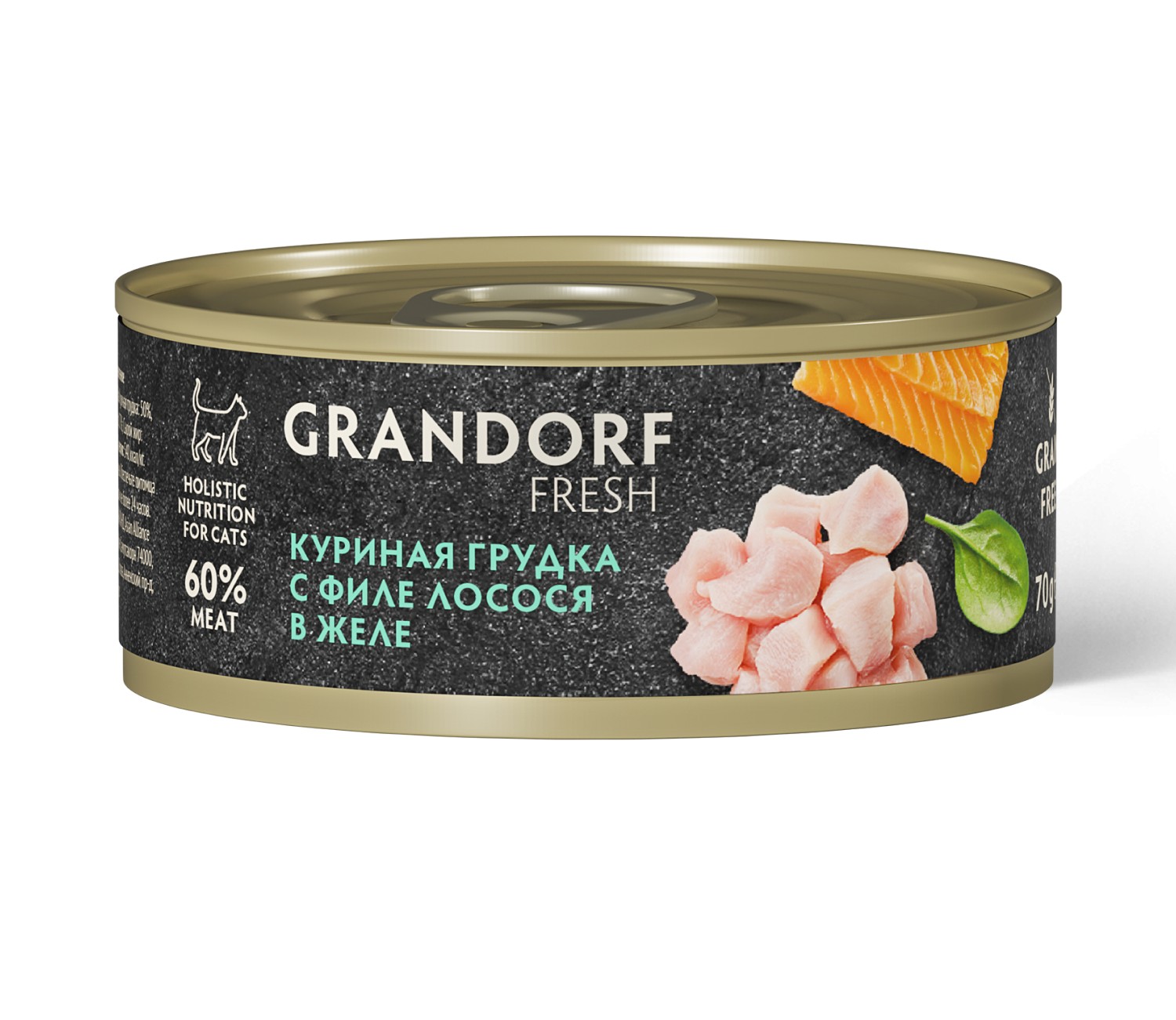 Grandorf Fresh консервы для кошек (в желе) (Куриная грудка с лососем, 70 г.)