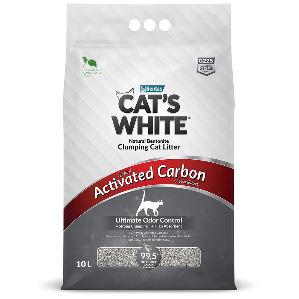 

Cat's White Activated Carbon наполнитель минеральный комкующийся с активированным углем (8,5 кг., 10 л.)