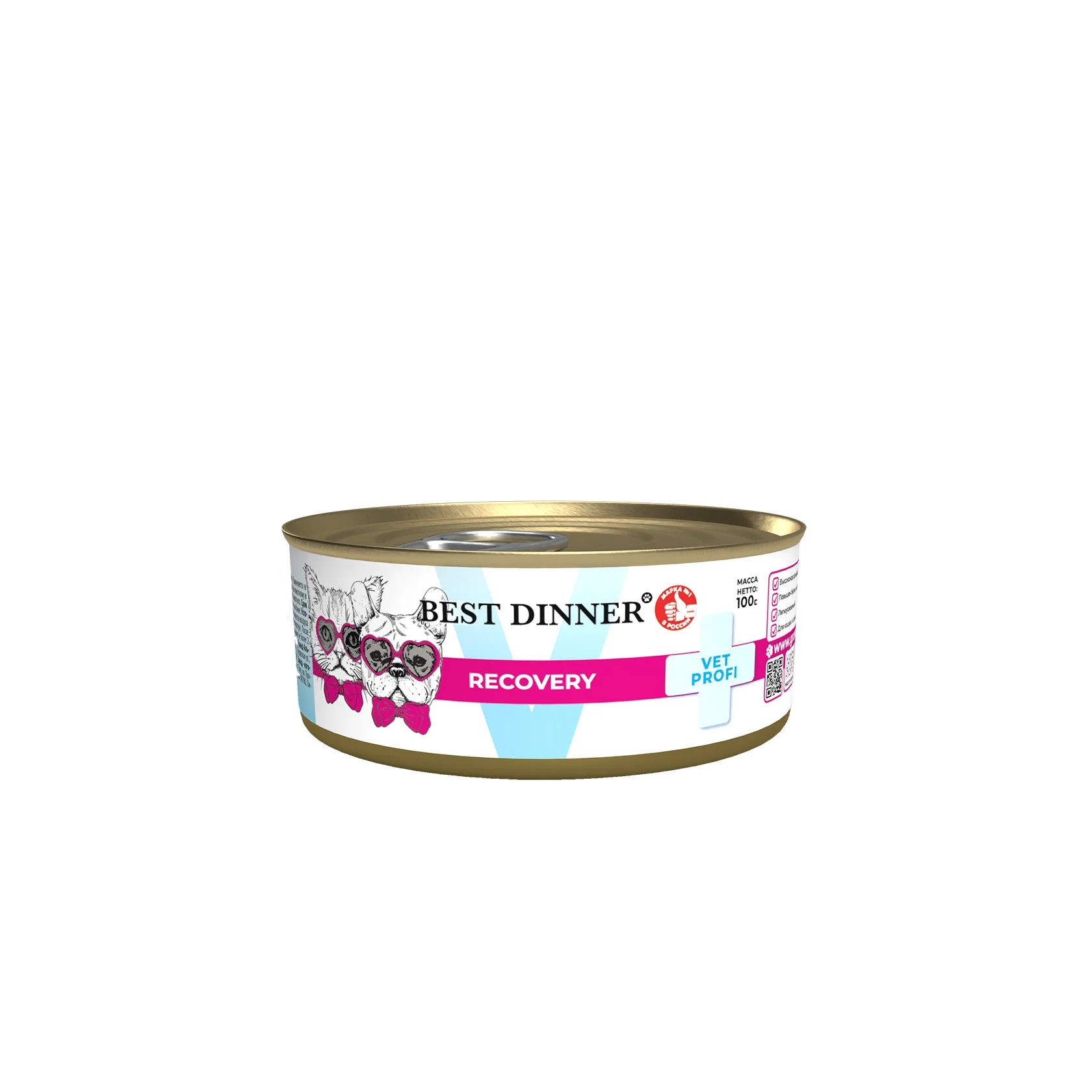 Best Dinner Vet Profi Recovery влажный диетический корм для собак и кошек (Курица, 100 г.)