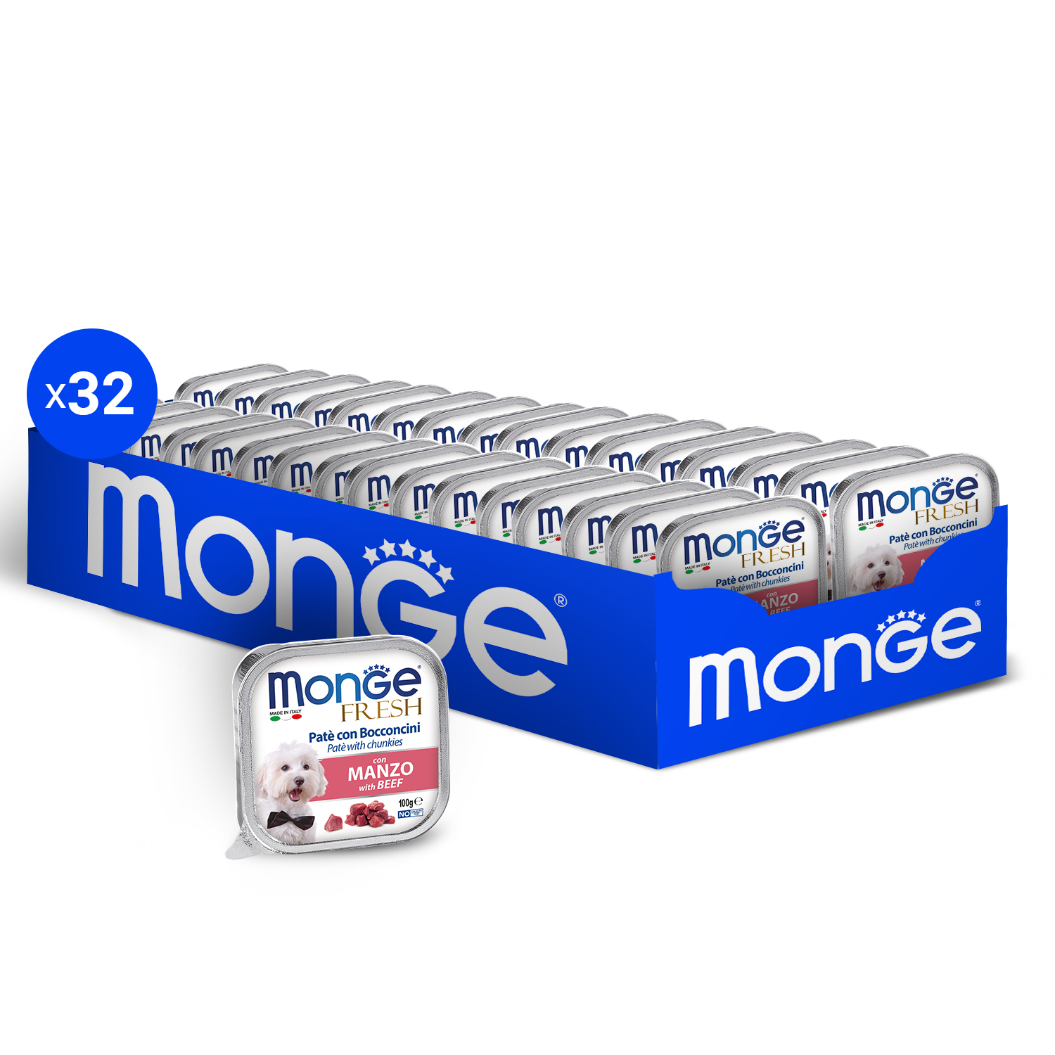 Monge Dog Fresh консервы для собак (паштет) (Говядина, 100 г. упаковка 32 шт)