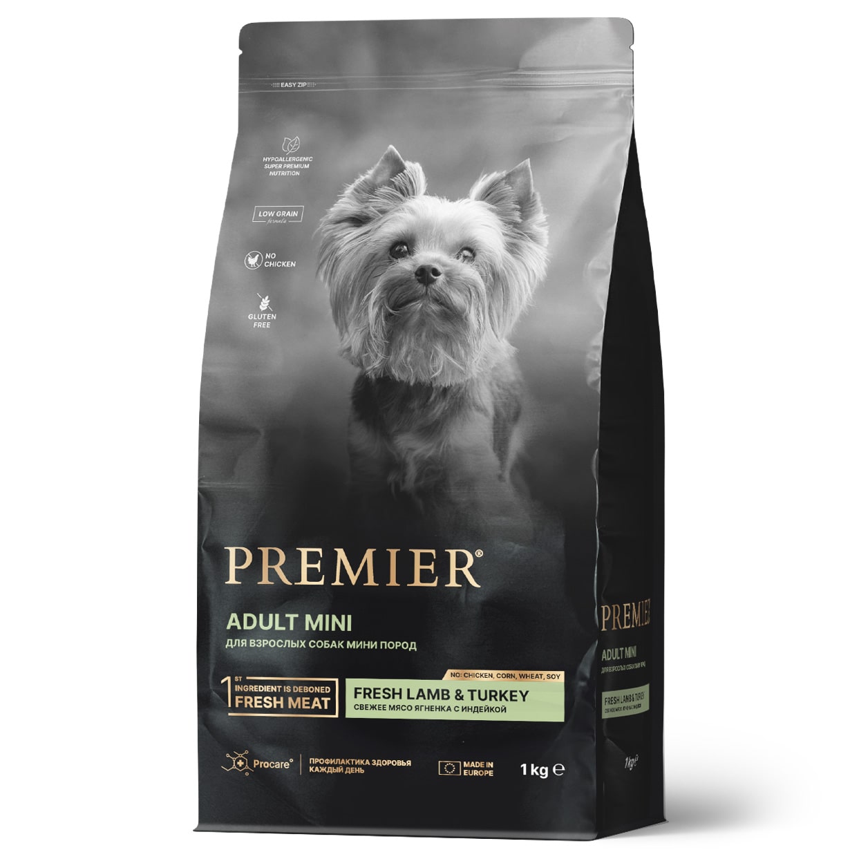 

Premier Dog Adult Mini сухой корм для взрослых собак мини пород (Ягненок и индейка, 1 кг.)