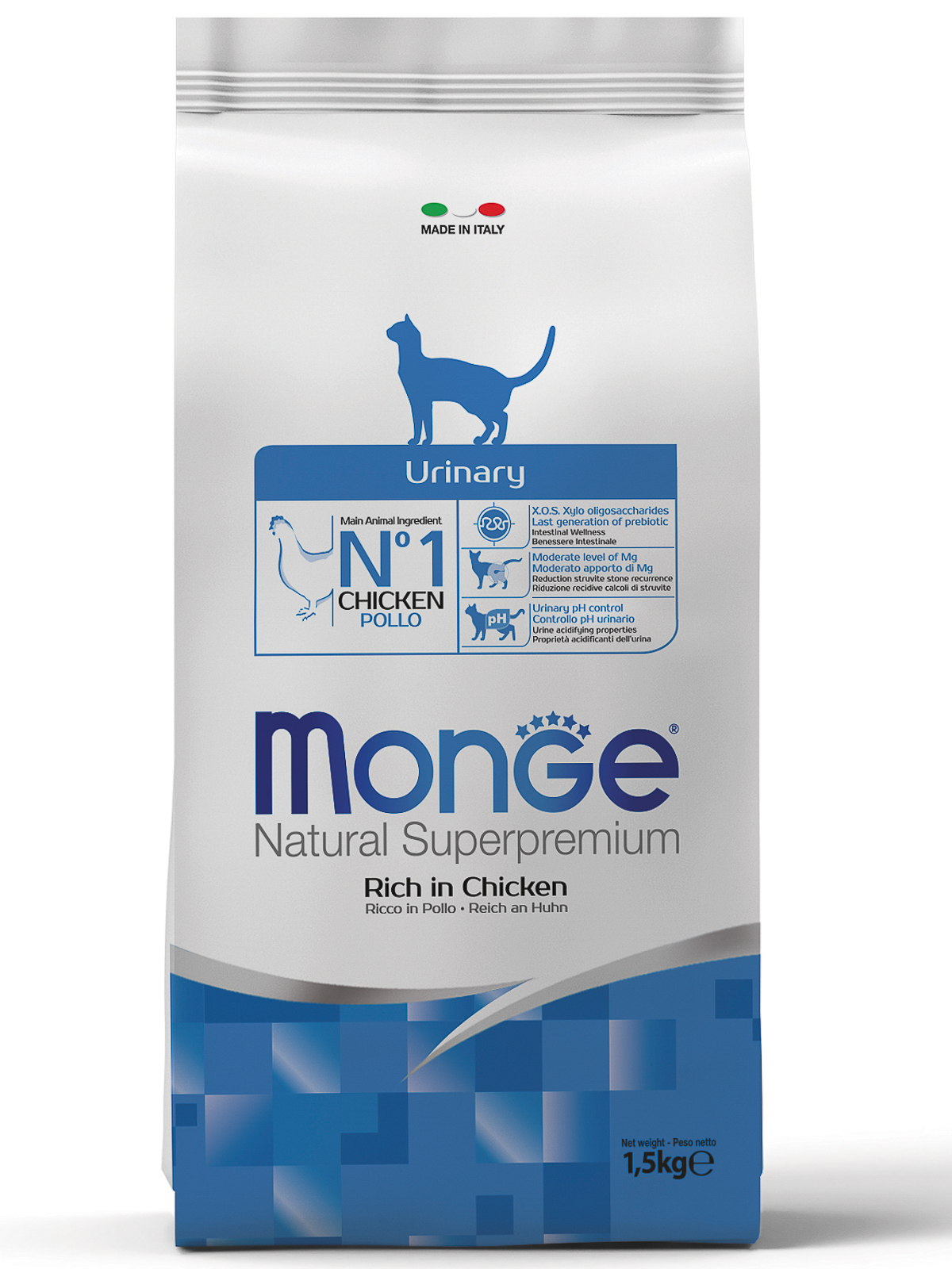 Monge Cat Urinary корм для кошек для профилактики МКБ (Курица, 1,5 кг.)