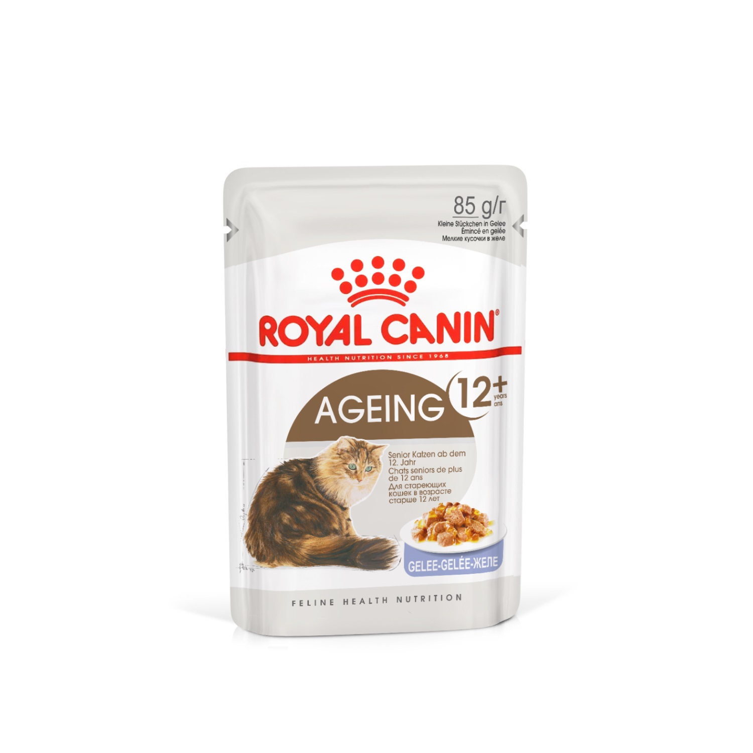 

Royal Canin Ageing +12 пауч для кошек старше 12 лет (кусочки в желе) (Мясо, 85 г.)