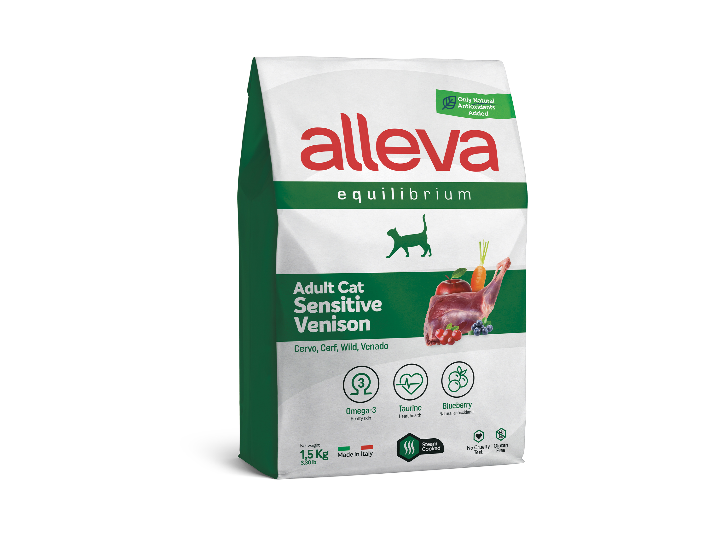 Alleva Care Cat Equilibrium Sensitive корм для взрослых кошек (Оленина, 1,5 кг.)