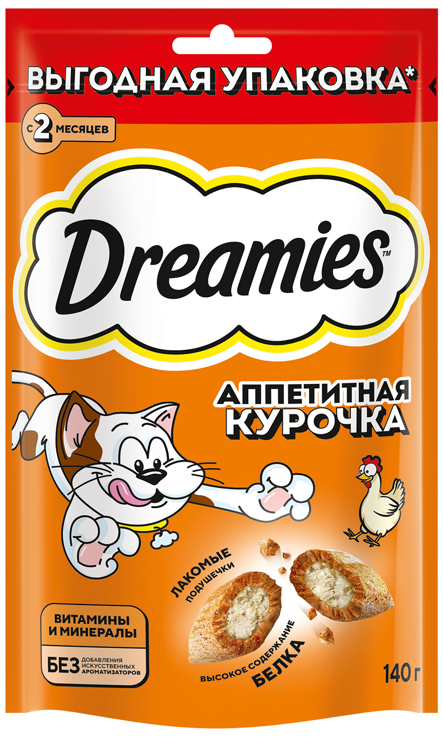 Dreamies лакомые подушечки (Курица, 140 г.)