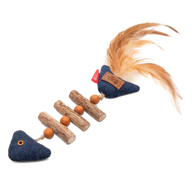 GiGwi Catch & Scratch Eco игрушка для кошек Рыбка-скелет (20 см.)