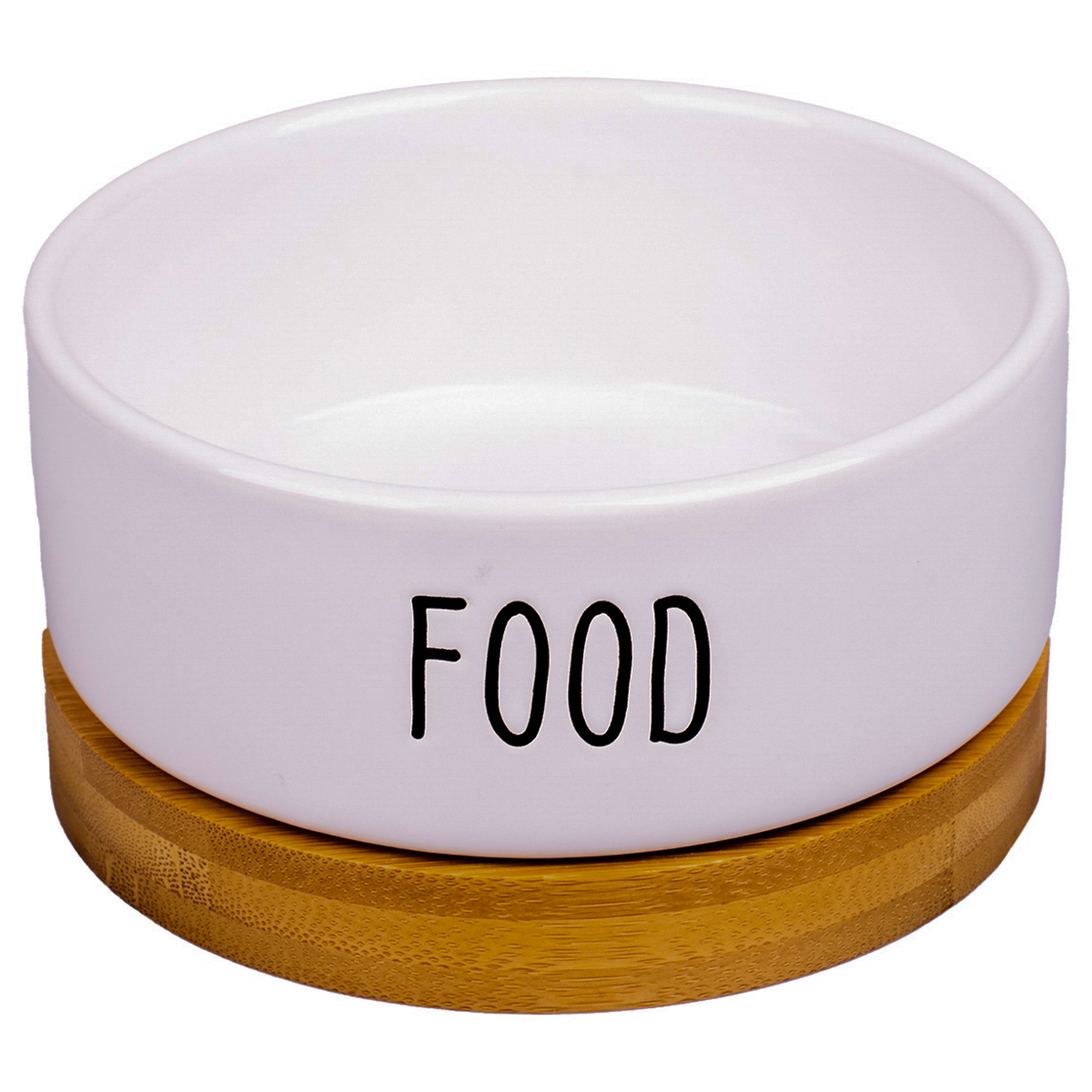 Mr.Kranch Bamboo Food миска керамическая на бамбуковой подставке