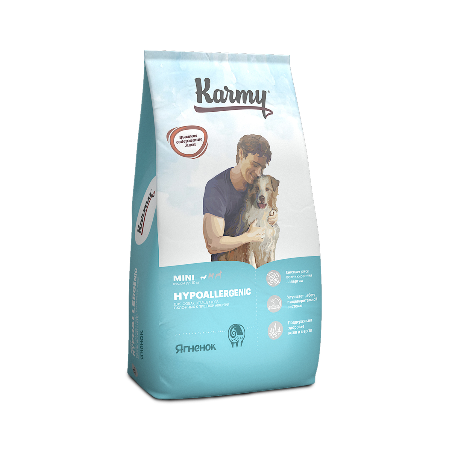 Karmy Hypoallergenic Mini сухой корм для собак мелких пород, склонных к пищевой аллергии (Ягненок, 10 кг.)