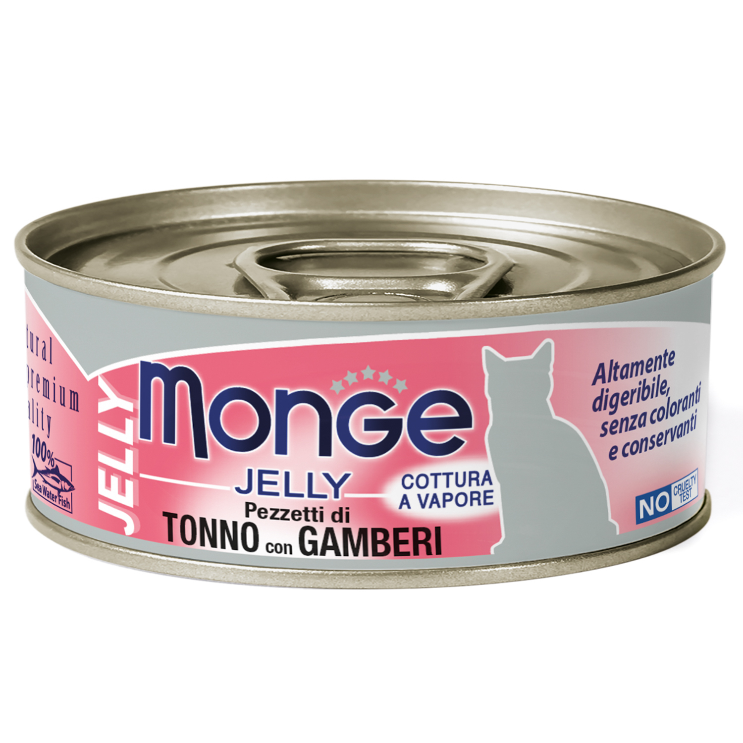 

Monge Cat Jelly консервы для кошек (кусочки в желе) (Тунец и креветки, 80 г.)