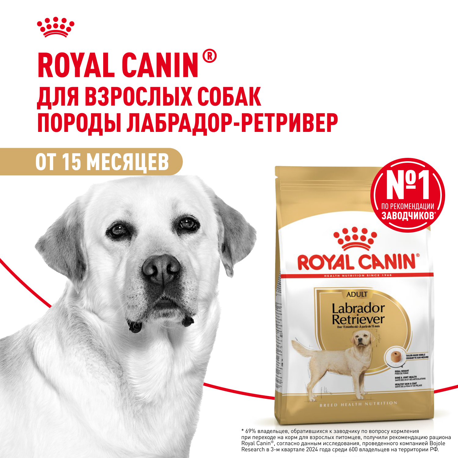 Royal Canin Labrador Retriever Adult корм для собак породы лабрадор (Птица, 12 кг.)