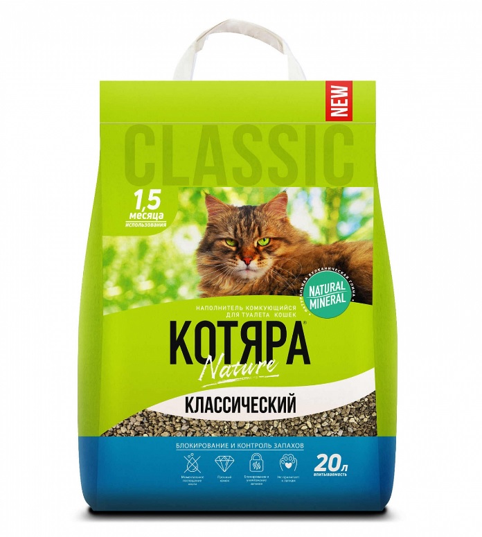 

Котяра Классический наполнитель минеральный комкующийся (8,4 кг., 20 л.)