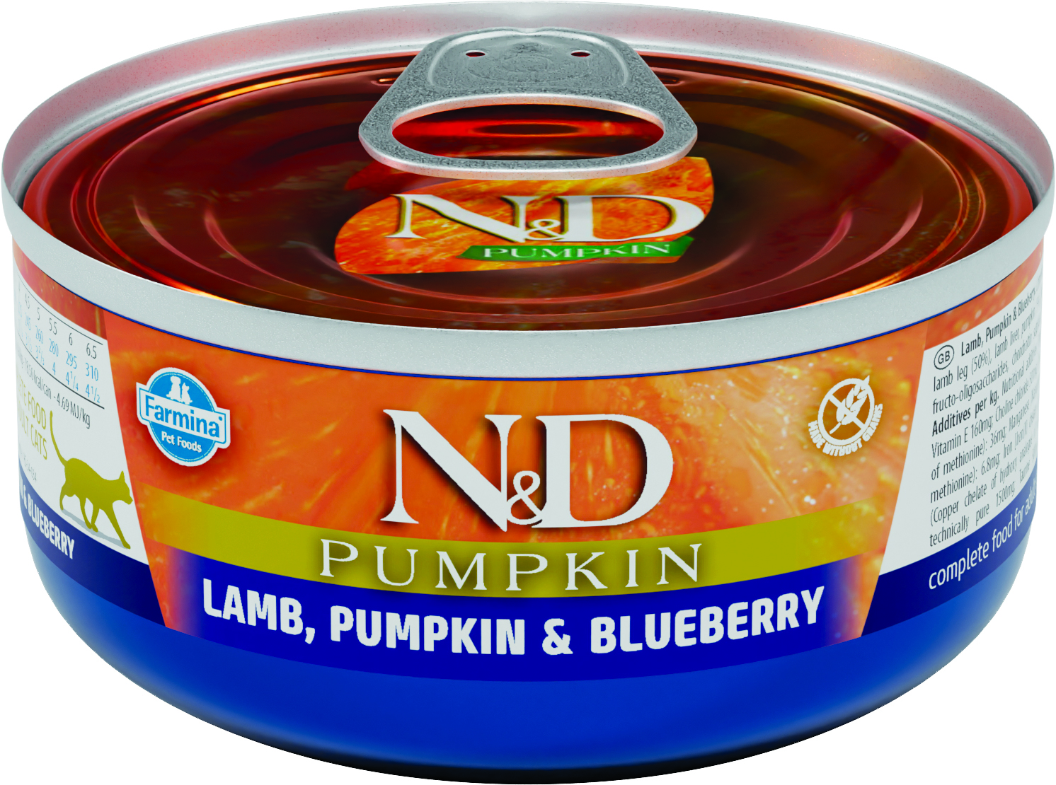 Farmina N&D Cat Pumpkin консервы для взрослых кошек (Ягненок, тыква и черника, 70 г.)