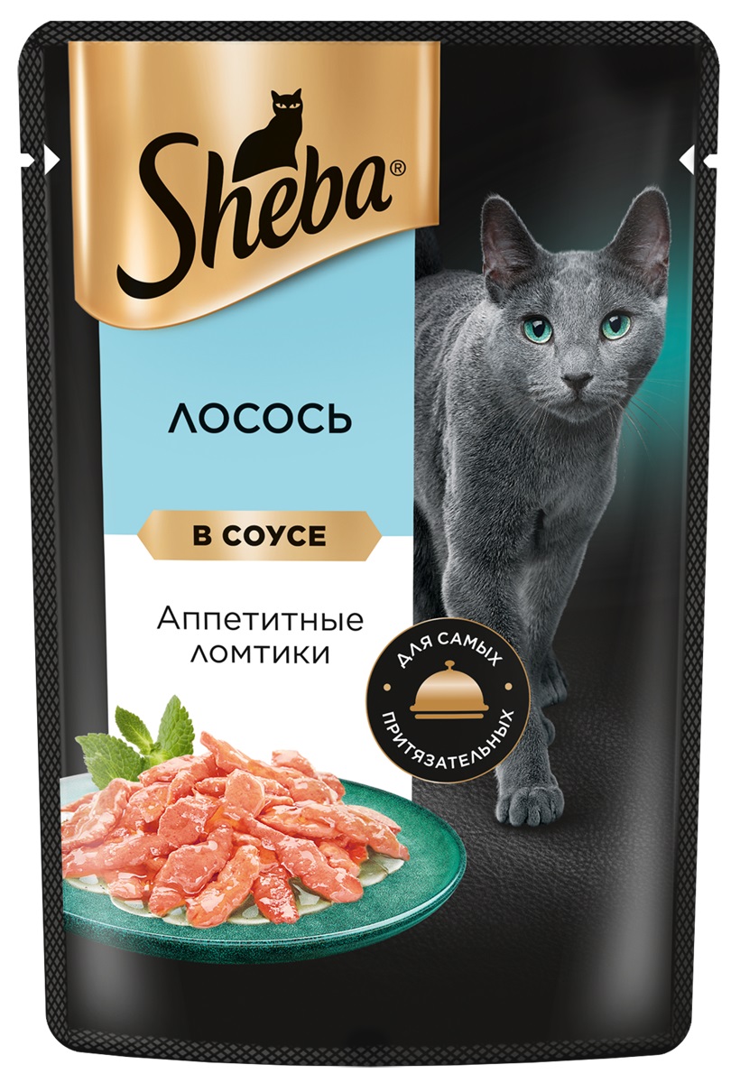 

Sheba Ломтики в соусе пауч для кошек (Лосось, 75 г.)