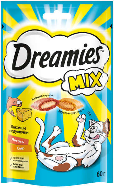 

Dreamies лакомые подушечки (Лосось и сыр, 60 г.)