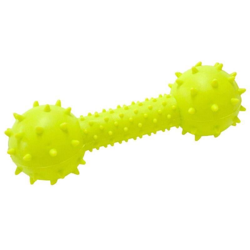 HOMEPET игрушка для собак гантель с шипами и колокольчиком (14 см.)