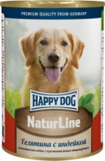 

Happy Dog Natur Line консервы для собак (Телятина и индейка, 410 г.)