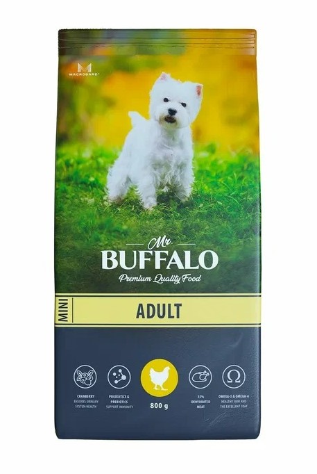 

Mr.Buffalo Adult mini сухой корм для взрослых собак миниатюрных пород (Курица, 800 г.)