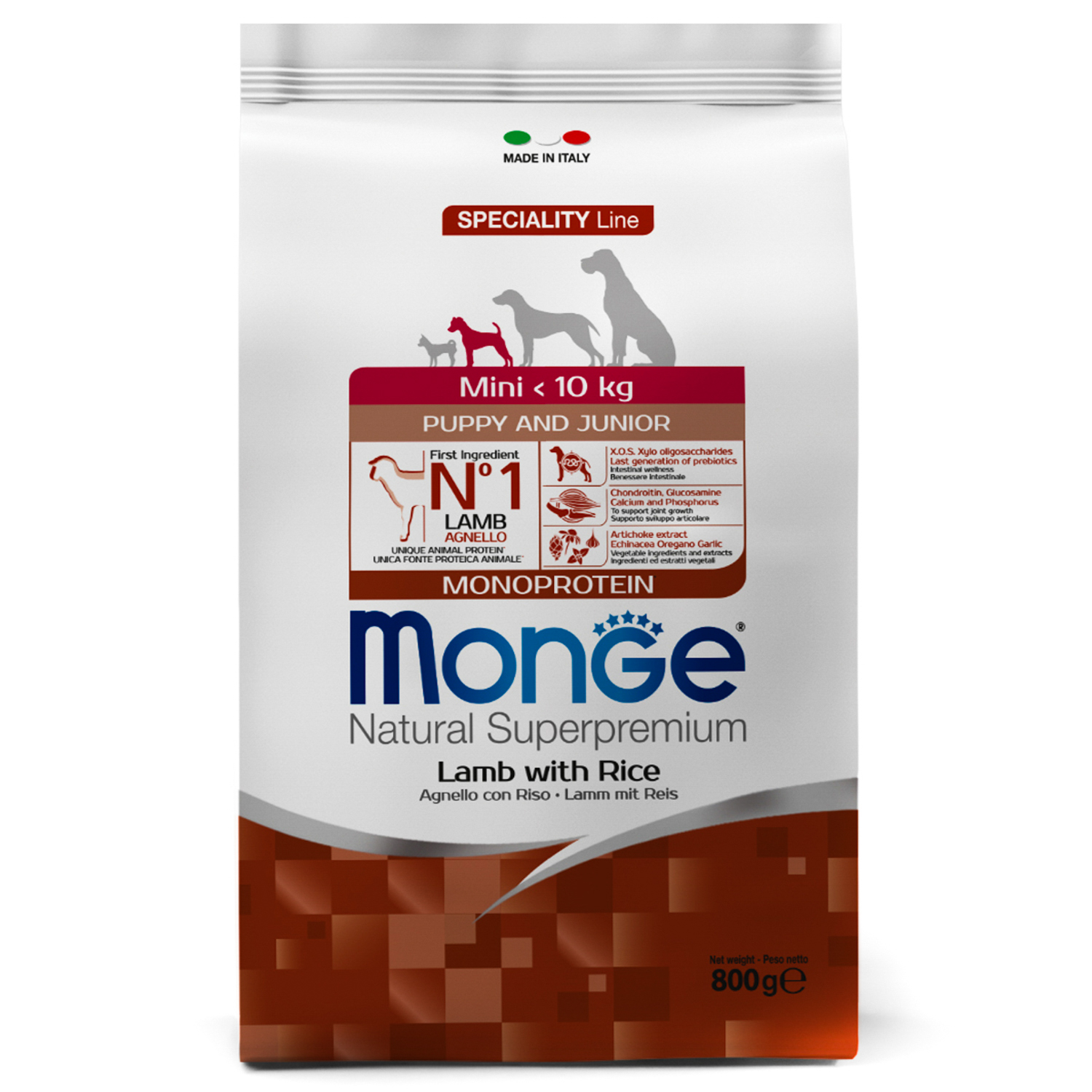 Monge Dog Monoprotein Mini Puppy & Junior корм для щенков мелких пород (Ягненок, 800 г.)