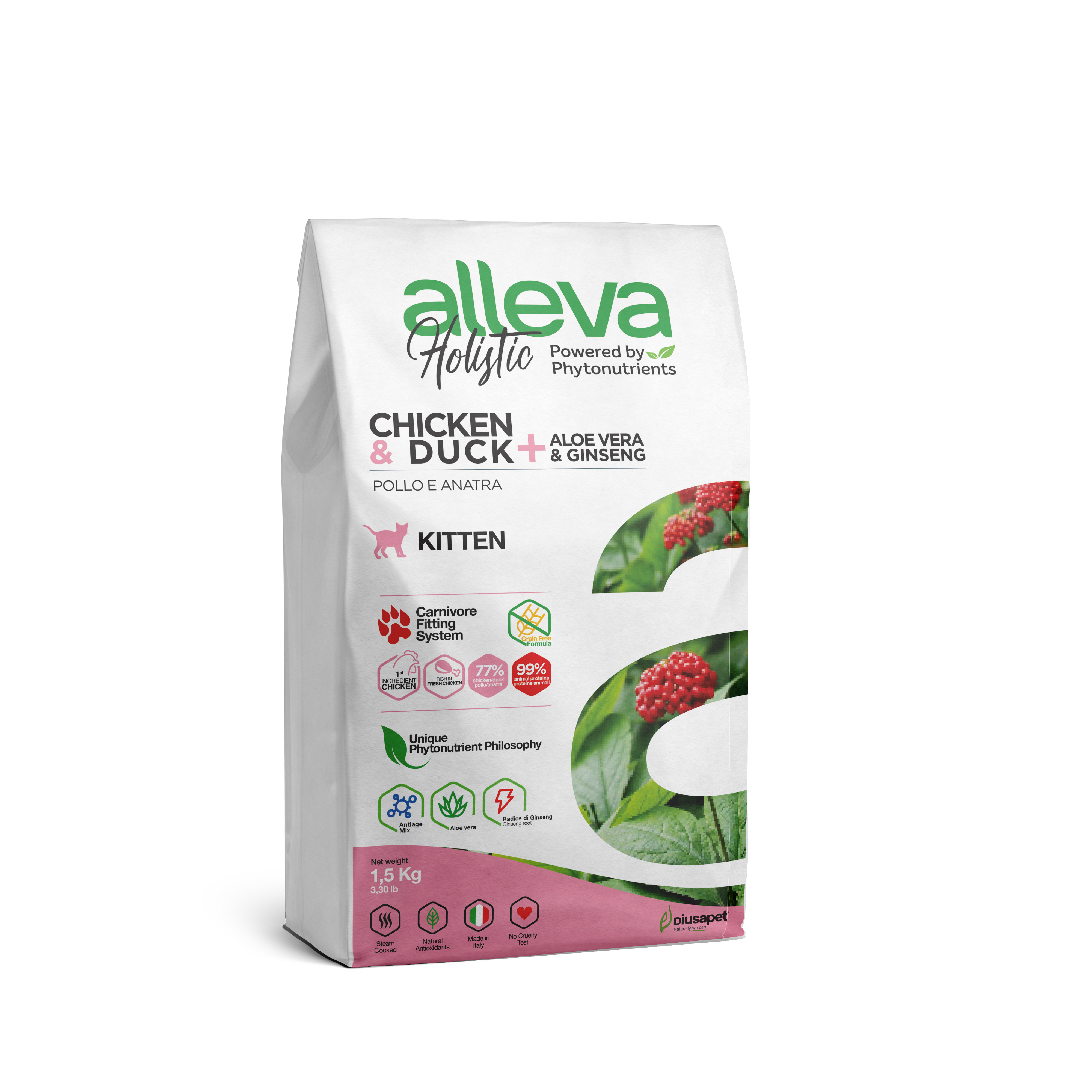 Alleva Care Kitten Holistic корм для котят (Курица и утка, 1,5 кг.)