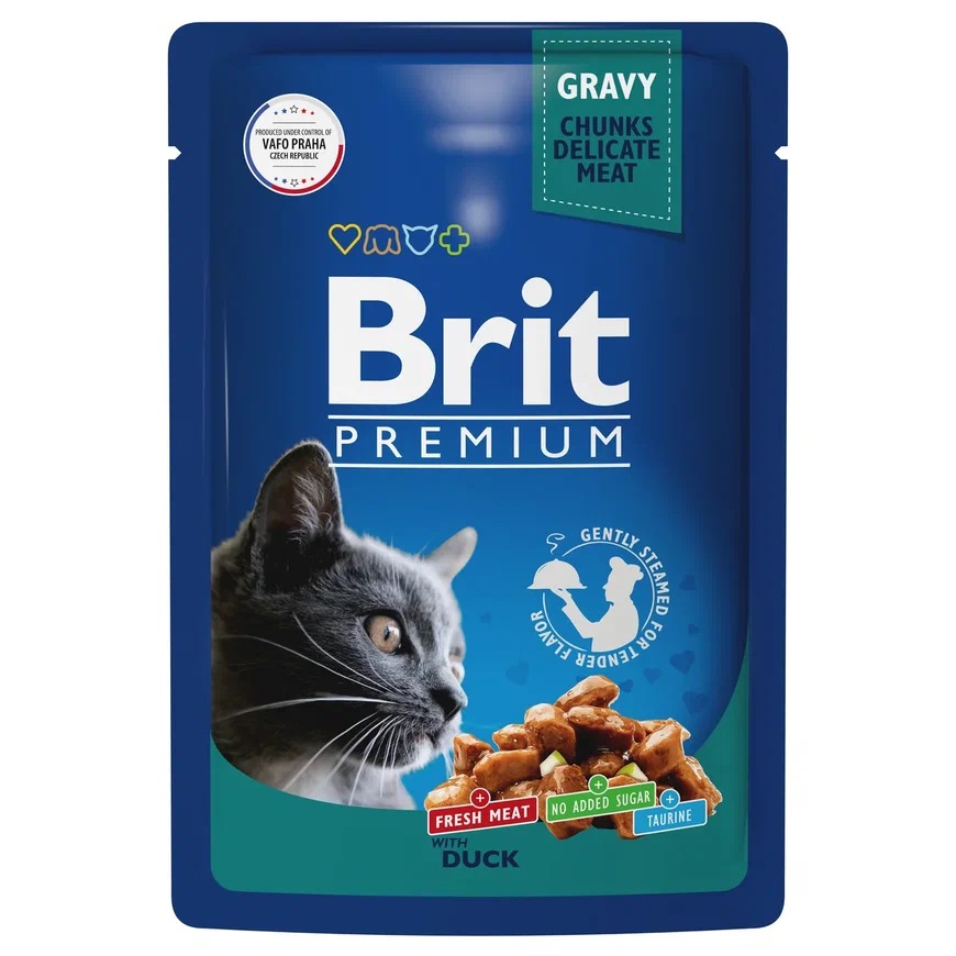 

Brit Premium пауч для кошек (кусочки в соусе) (Утка, 85 г.)