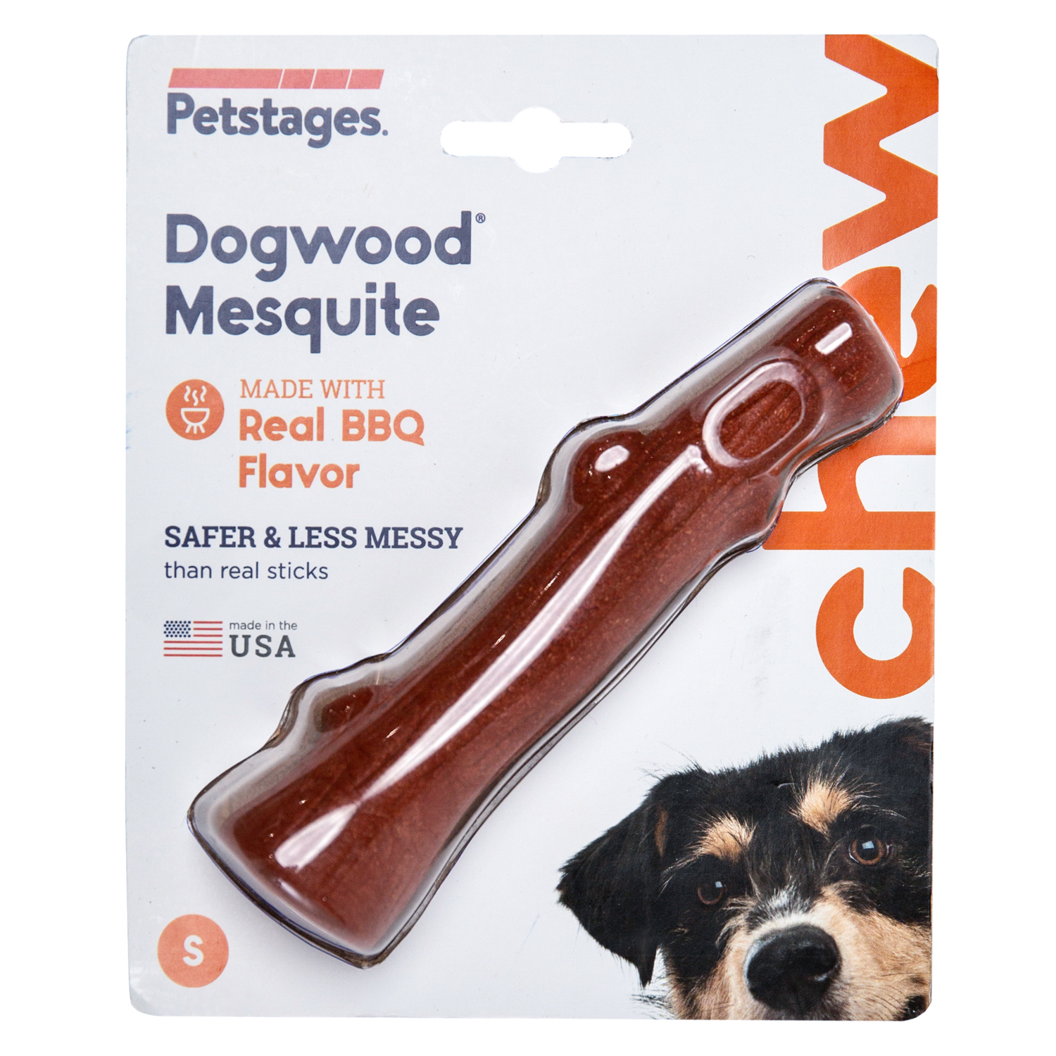 Petstages игрушка Mesquite Dogwood с ароматом барбекю для собак
