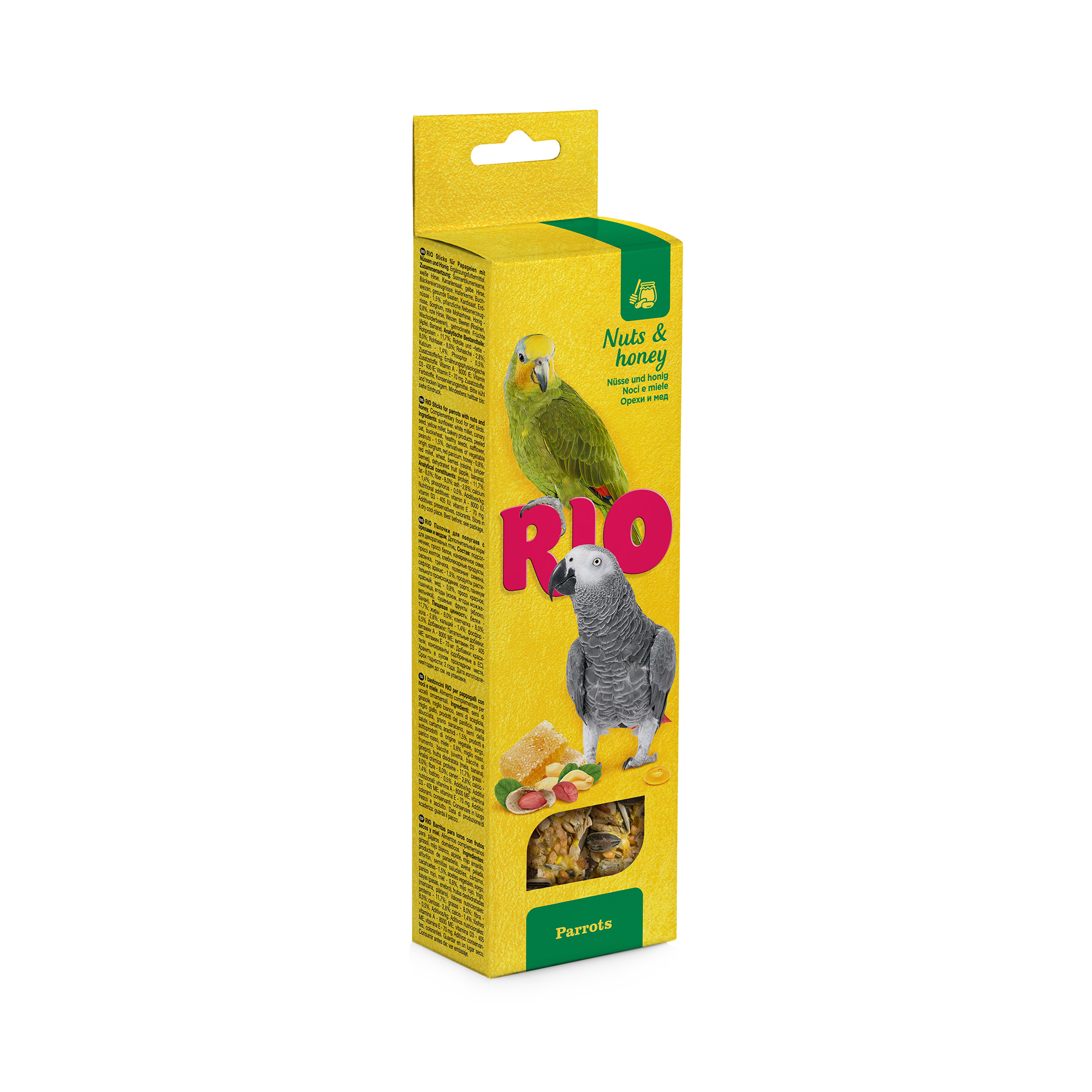 RIO Палочки для попугаев (2х90 г.) (Мед и орехи, 180 г.)