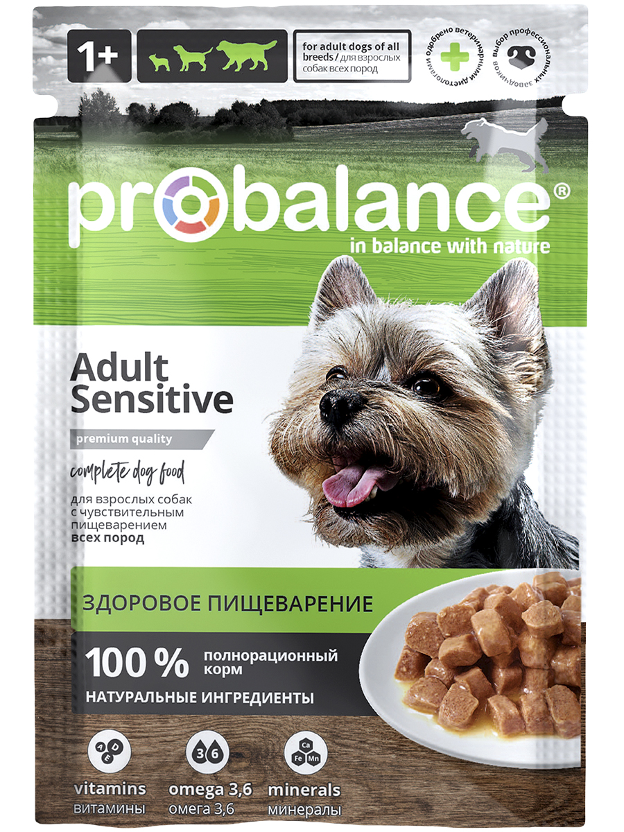 Probalance Sensitive пауч для взрослых собак с чувствительным пищеварением (Курица, 85 г.)