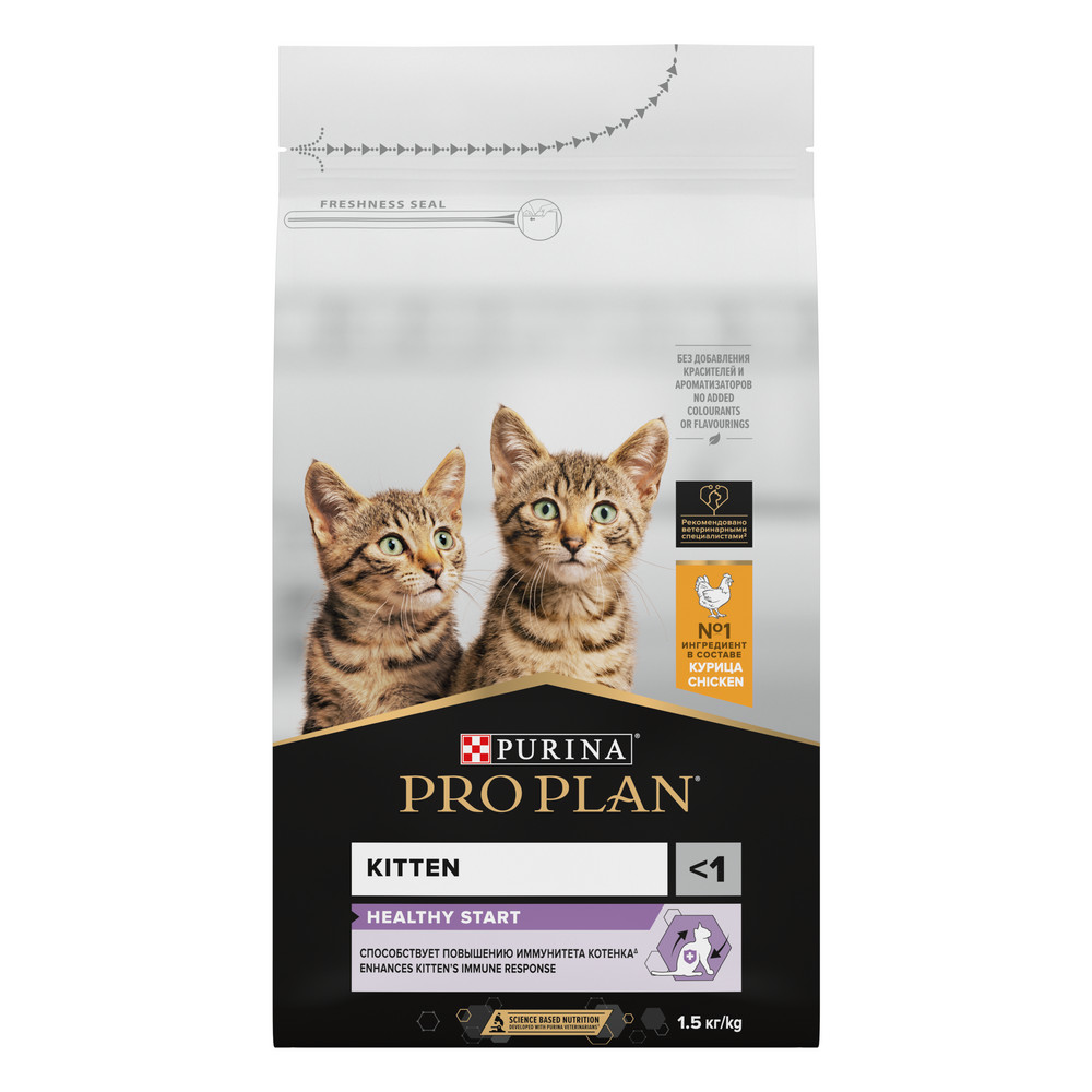 

Pro Plan Original Kitten корм для котят от 1 до 12 месяцев (Курица, 1,5 кг.)