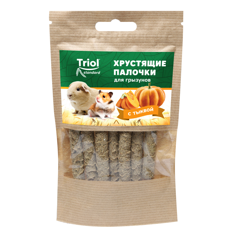 Triol Standart лакомство хрустящие палочки для грызунов (Тыква, 30 г.)
