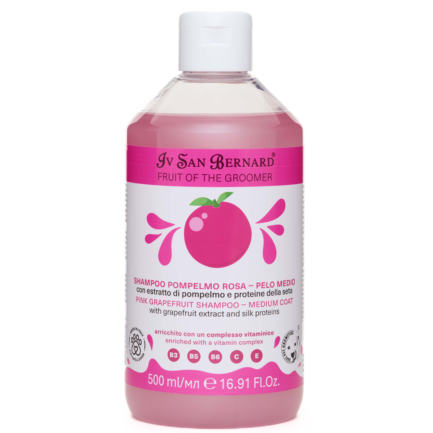 ISB Fruit of the Groomer Pink Grapefruit Шампунь для шерсти средней длины с витаминами (500 мл.)