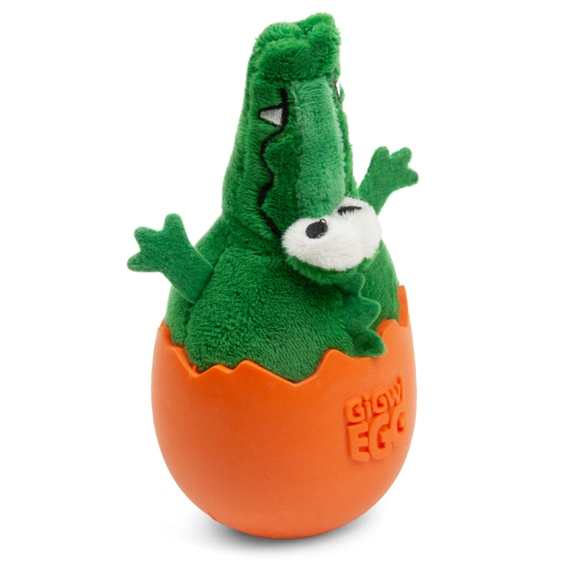Gigwi Egg игрушка для собак Крокодил-неваляшка (14 см.)