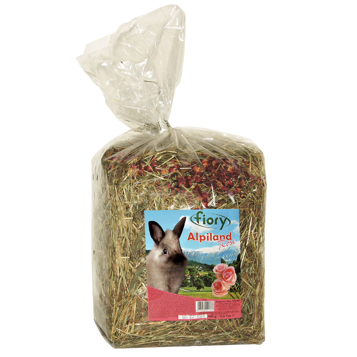 Fiory сено Alpiland Rose с розой для грызунов (500 г.)