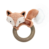 GiGwi Catch & Scratch Eco игрушка для кошек лисичка с кольцом из мататаби