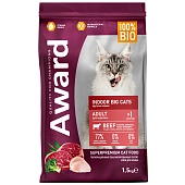 Award Indoor big cats сухой корм для взрослых домашних кошек крупных пород