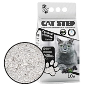 Cat Step Compact White Carbon наполнитель минеральный комкующийся