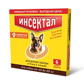 Инсектал капли от блох и клещей, для собак 40-60 кг
