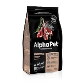 AlphaPet Superpremium сухой корм для взрослых собак мелких пород с чувствительным пищеварением
